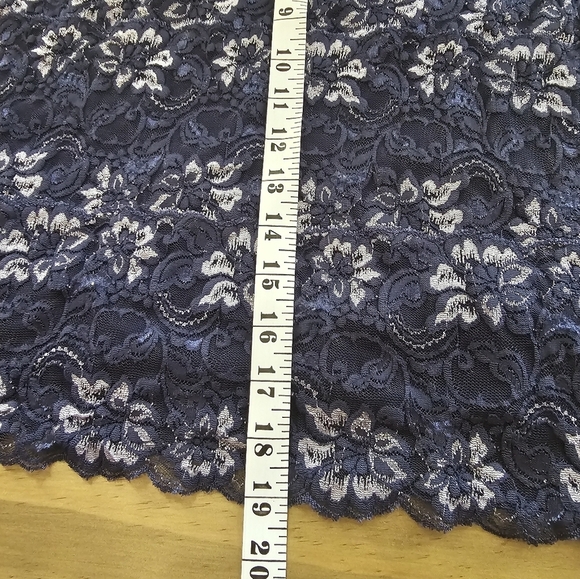 Avenue Body Camisole Size 30/32 Dark Blue Lace Burnout Tank Top Stretchy Fairy - Picture 4 of 8